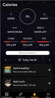 app screenshot: third screen